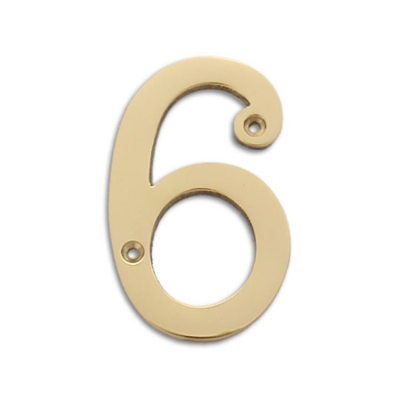 Basta Brass Numerals No.6