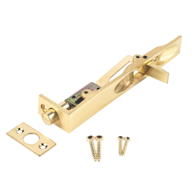Flush Bolt Polished Brass 8'' x 3/4