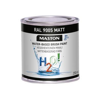 Maston Paint H2O! RAL9005 Jet black Matt 250ml