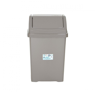 Wham Plastic Swing Top Bins (Silver) 25L