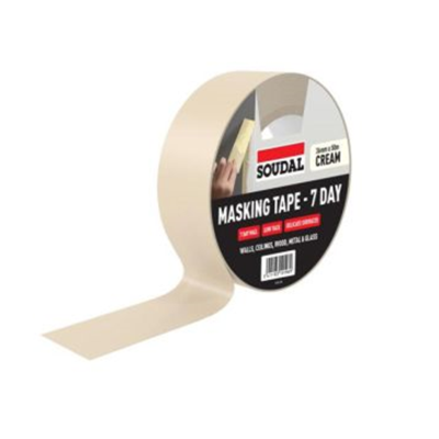 Soudal 7 day masking tape - CREAM (48mm x 50m)