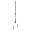 Darby Manure Fork S/S Long Handle Double Rivet
