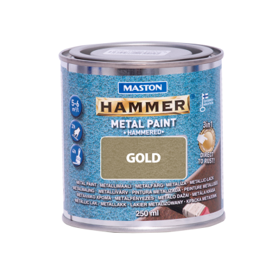 Maston Paint Hammer Smooth Gold 250ml