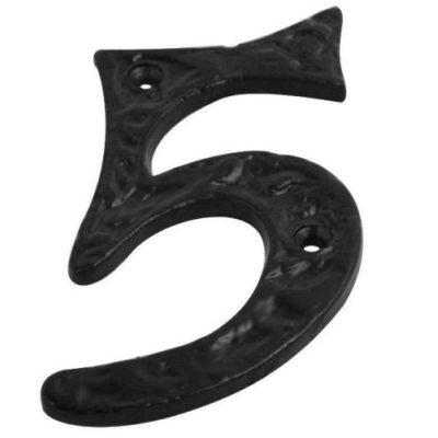 Antique Black Numerals 3'' No.5