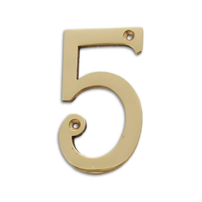 Basta Brass Numerals No.5