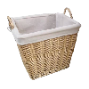 Moy Fireside (Beige) Square Wicker Basket lined 45cm