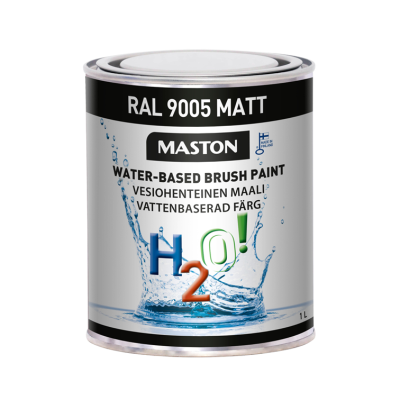 Maston Paint H2O! RAL9005 Jet black Matt 1l