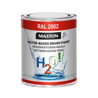 Maston Paint H2O! RAL2002 Vermilion 1l