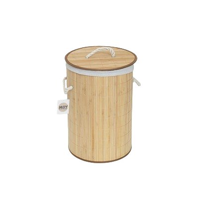 Moy (Natural) Bamboo Round Laundry Basket 35x56cm