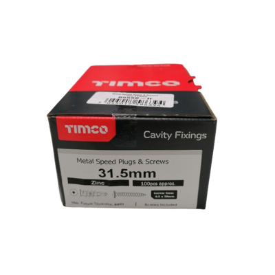 Timco Metal Cavity Fixing for Plasterboard 31.5mm Box 100