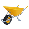 Moy Yellow Builders Blazer Wheelbarrow 100L
