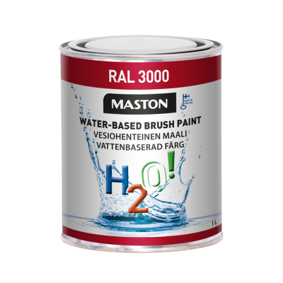 Maston Paint H2O! RAL3000 Flame red 1l