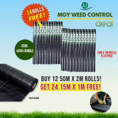 Moy Weed Control Fabric 105GSM Buy 12 Get 24 FREE